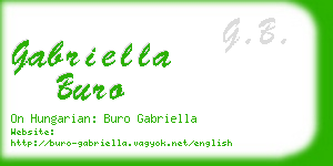 gabriella buro business card